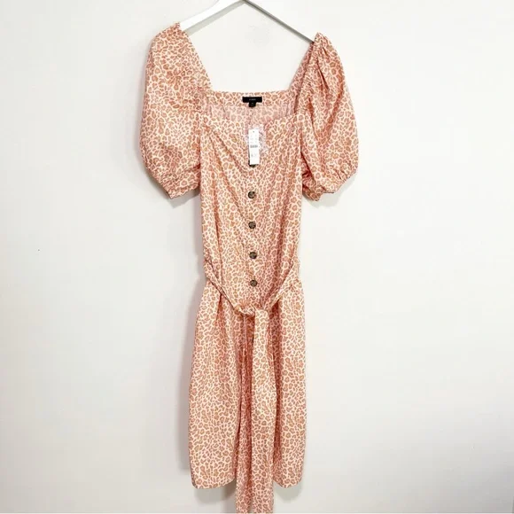 J. Crew Pink Animal Print Midi Dress - Picture 4 of 10